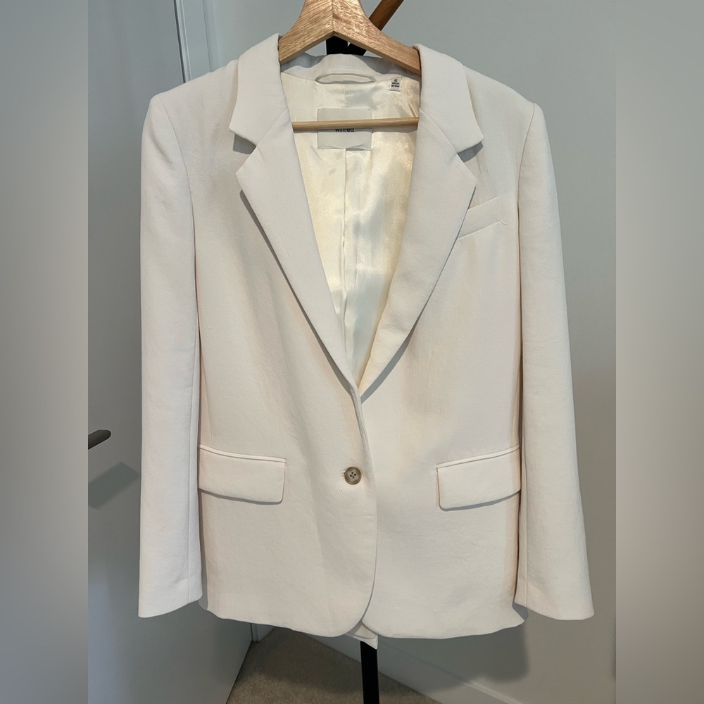 Aritzia Wilfred Classic Off-White Blazer
